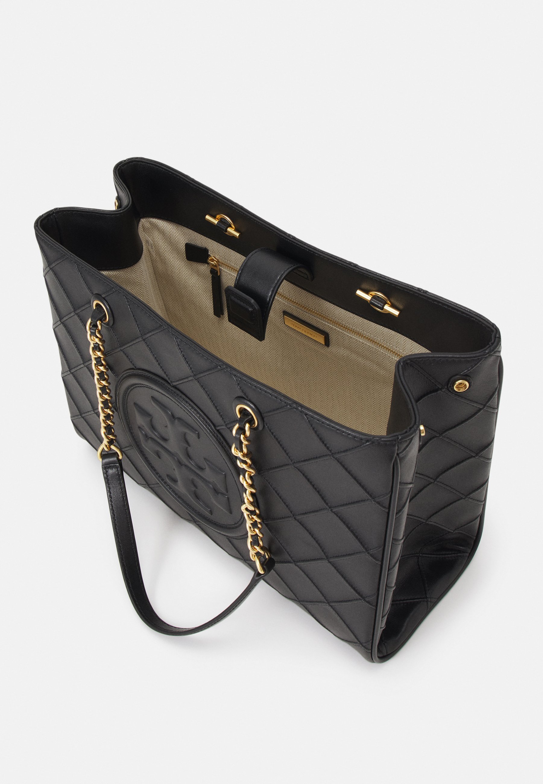 Tory Burch FLEMING - Torba typu tote - czarna