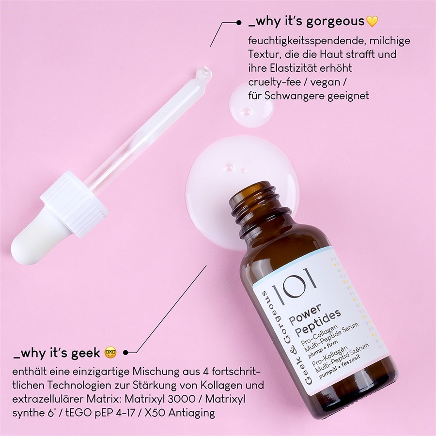 „Geek & Gorgeous“ senėjimą stabdantis serumas su stipriaisiais peptidais – 30 ml