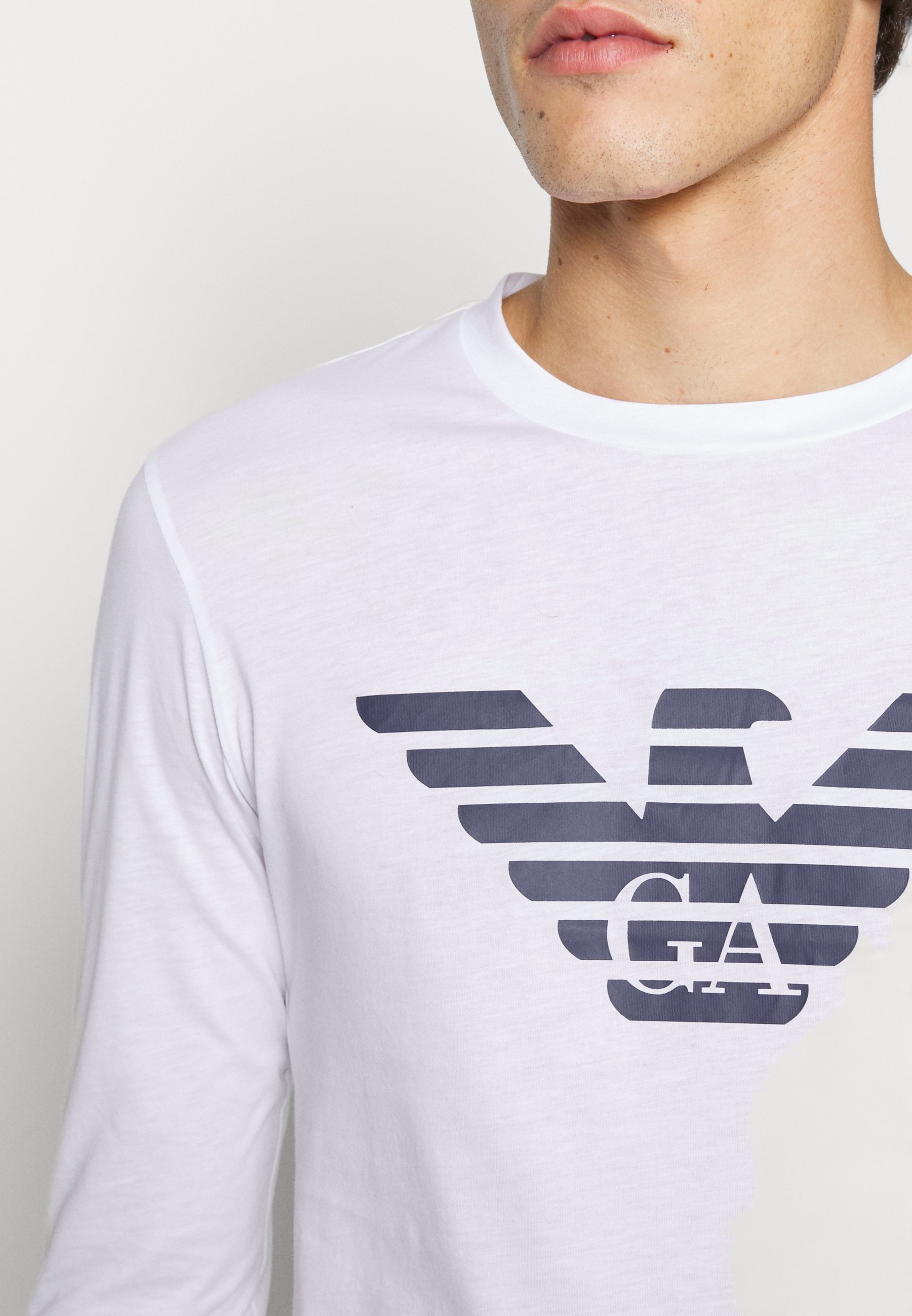 Emporio Armani top met lange mouwen - bianco