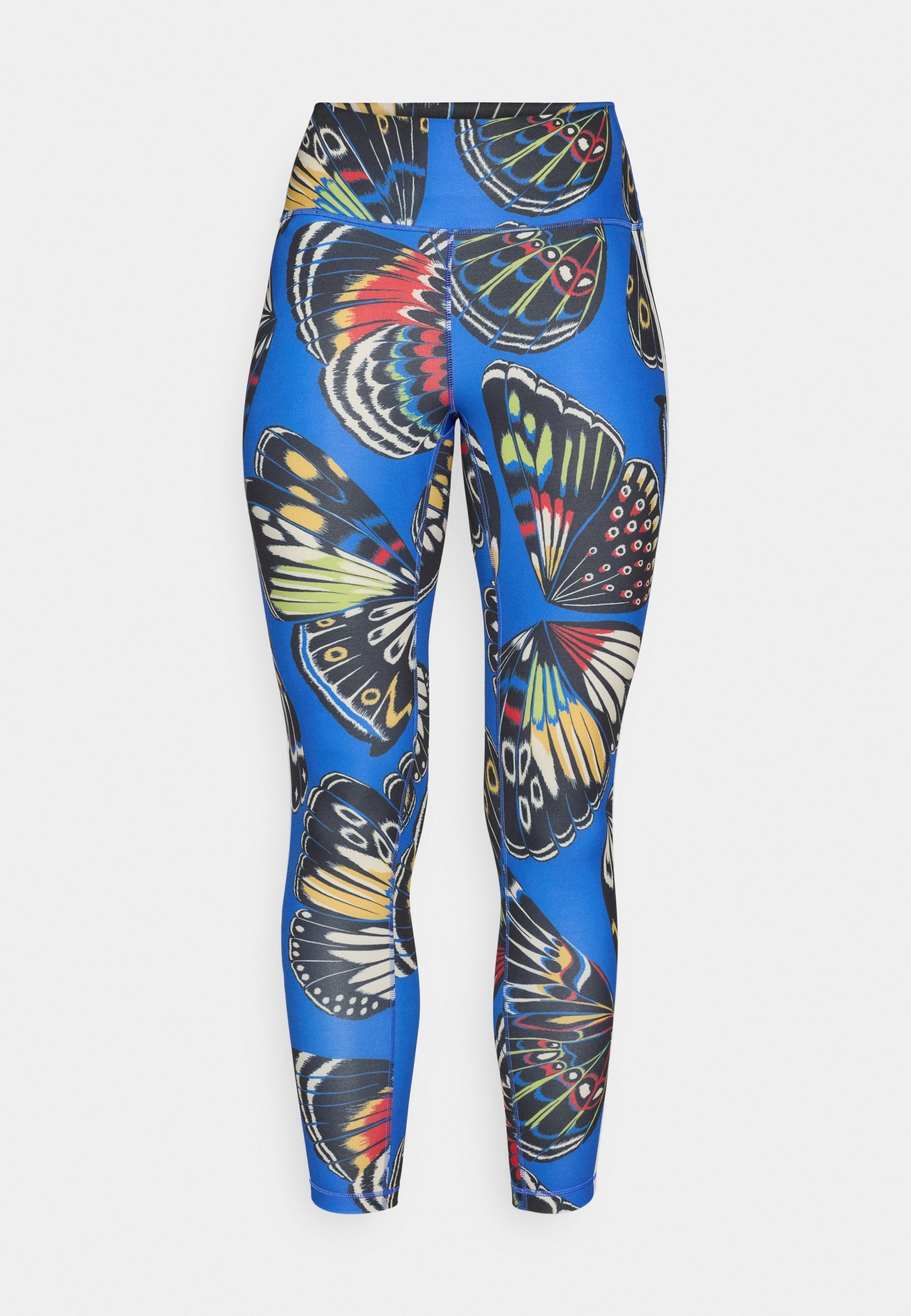 adidas Performance FARM LEGGINGS - Leggings - zwart/blauw/lichtrood