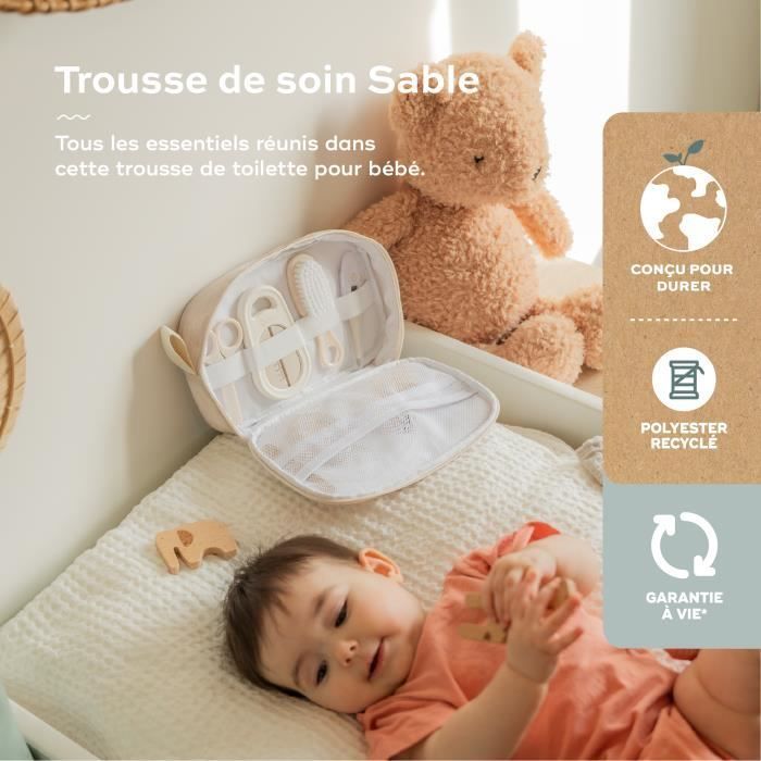 Kit per la cura del bambino Babymoov - Dalla nascita - Compatto con 9 accessori essenziali per la cura, color sabbia