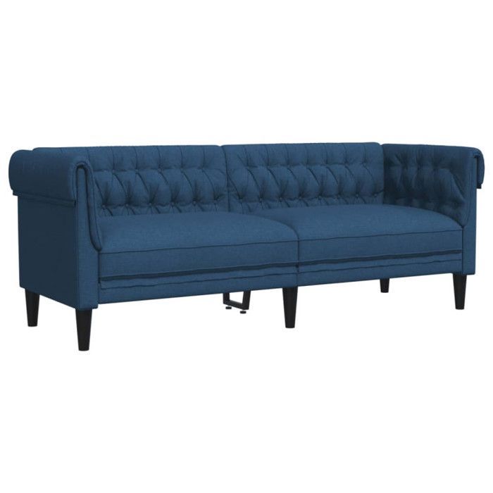 Set divano vidaXL a 2 pezzi in tessuto blu, divano, seduta, divano relax, divano comfort, poltrona TV 3209206