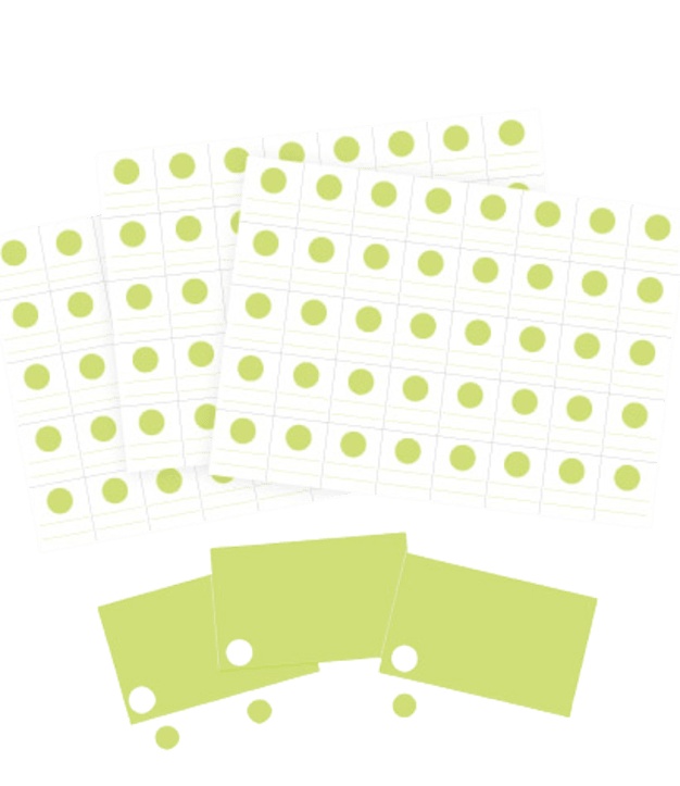 Kit di cartoncini e adesivi per le scatole di cartone Elegance e Nature.