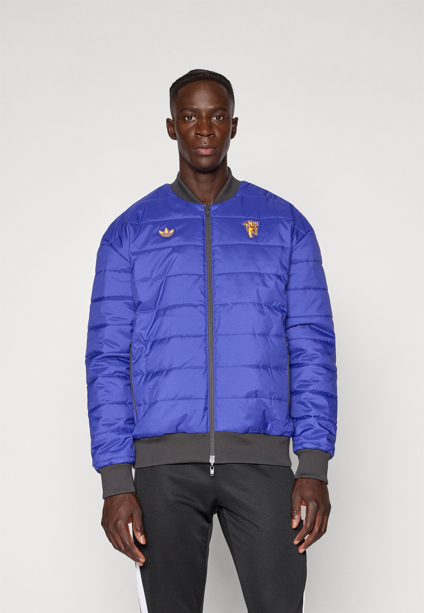 adidas Originals MANCHESTER UNITED ICON DZSEKI - Téli dzseki - fekete/félig sötétkék