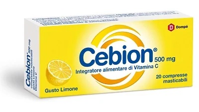 Suplemento alimentar CEBION com vitamina C e limão. CEBION 20 comprimidos mastigáveis.