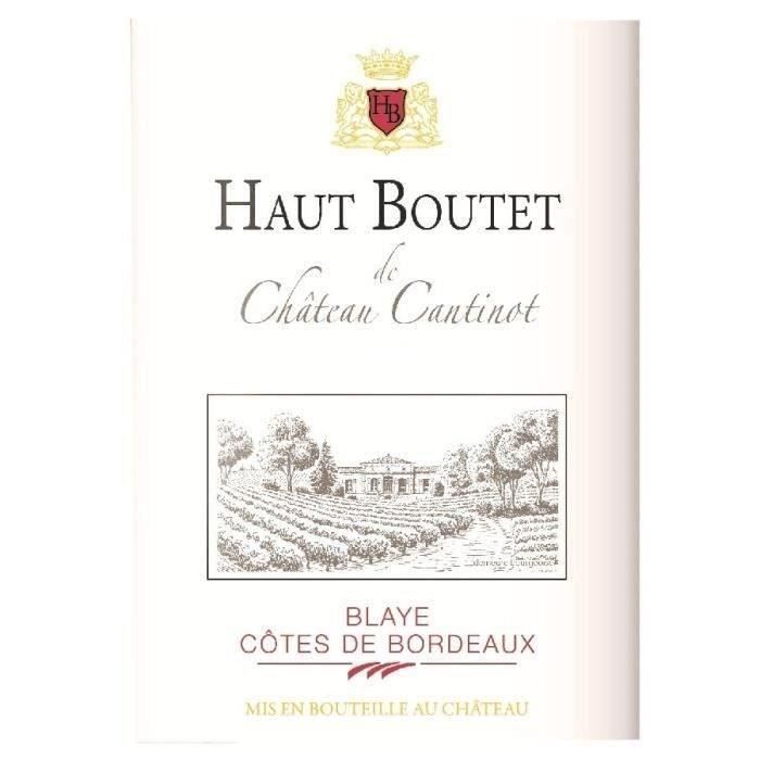 Haut Boutet du Château Cantinot 2022 Blaye Côtes de Bordeaux - Vino Tinto Burdeos x6