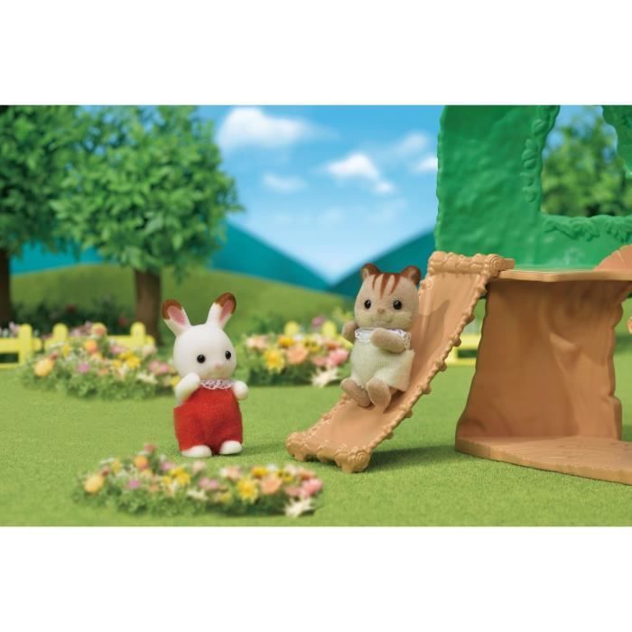 Figurines miniatures - SYLVANIAN FAMILIES - La cabane des bébés - Toboggan, balançoire, hamac
