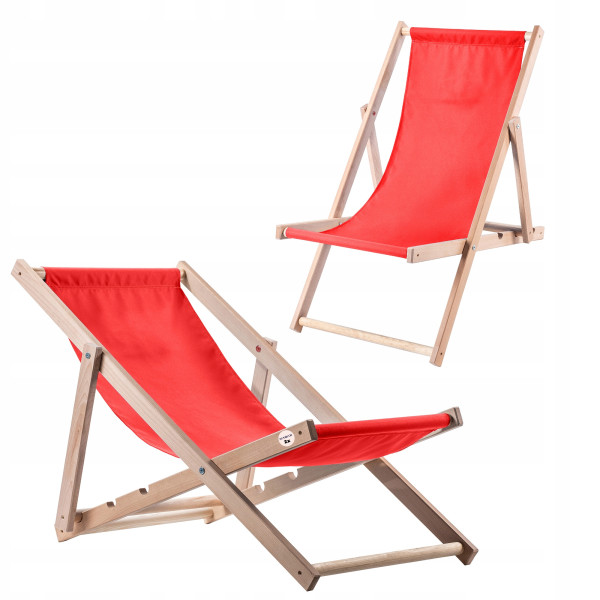 Kadax Leżak Ogrodowy Plażowy Drewniany Leżaki 2szt