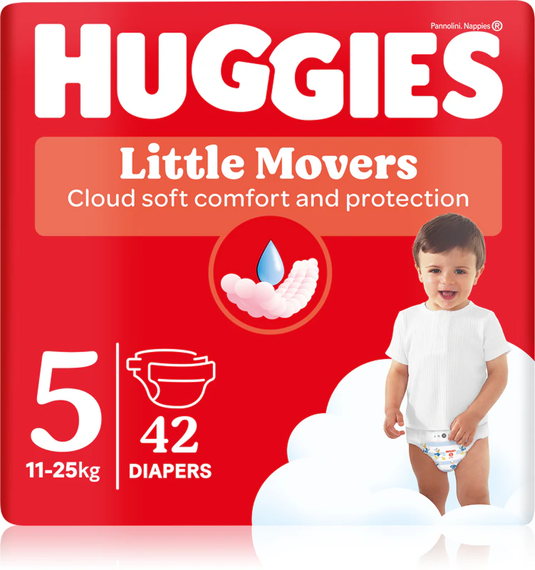 Fraldas descartáveis Huggies Little Movers Ultra Comfort