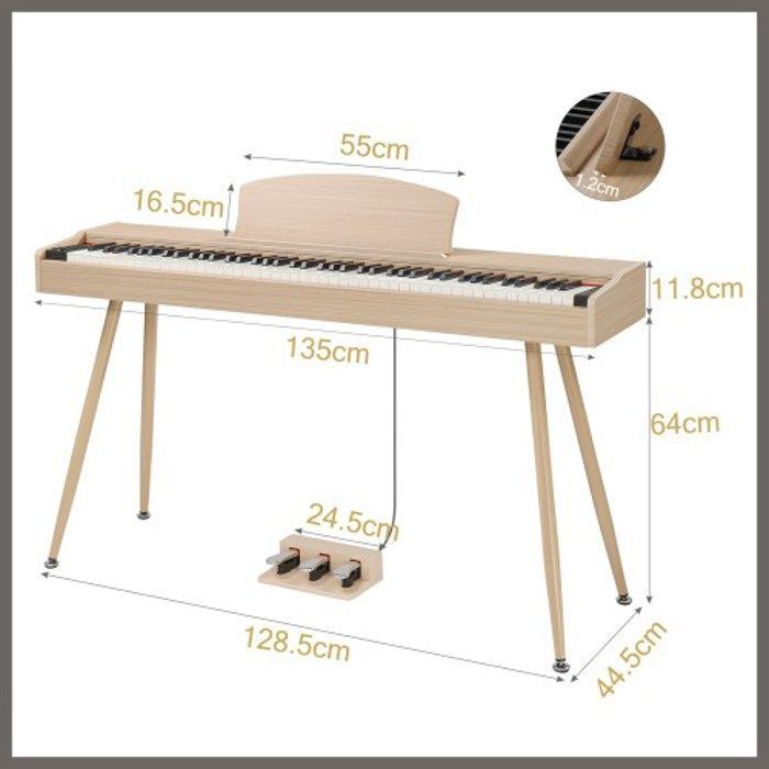 Pianoforte - ALIGHTUP - Tastiera standard a 88 tasti a martello, adatta a tutti i livelli di esperienza