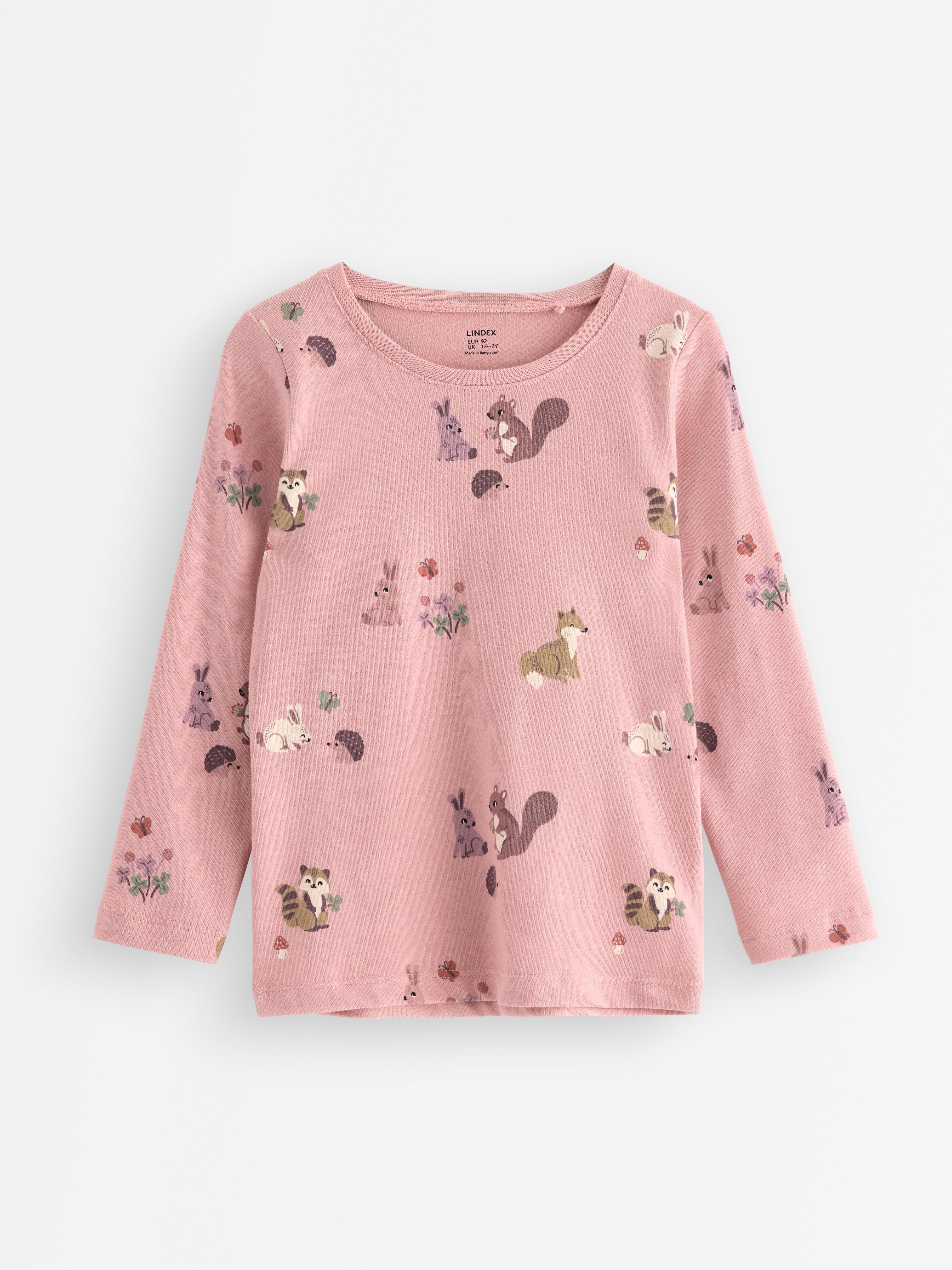 Top de manga larga color rosa empolvado