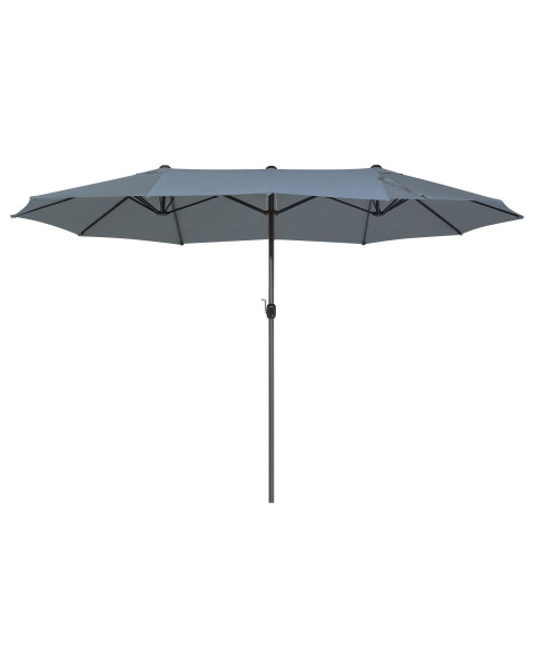 Parasol ogrodowy podwójny 460x270 szary
