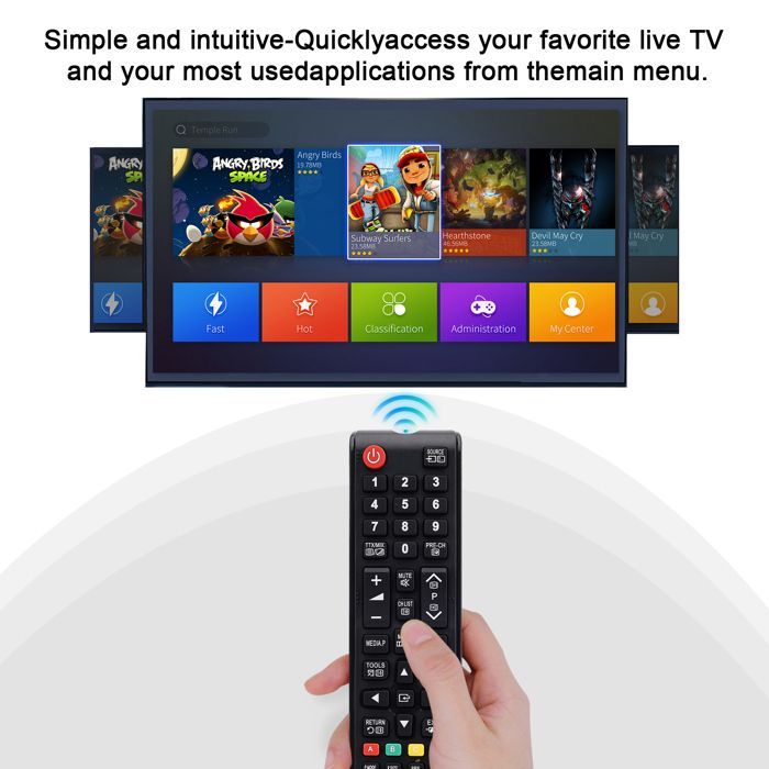 Telecomando universale - Samsung - TV, per - Samsung - Smart TV - LED LCD HDTV QLED SUHD UHD 4K 3D TV [YT249]