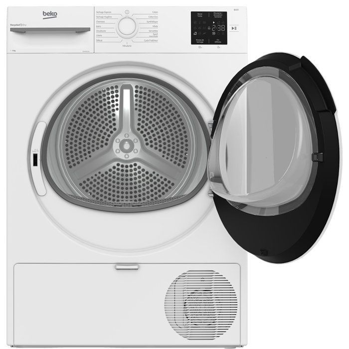 Asciugatrice a pompa di calore BEKO D3H19E01W Serie bPro 500 - 9 kg - Larghezza 60 cm - Bianca