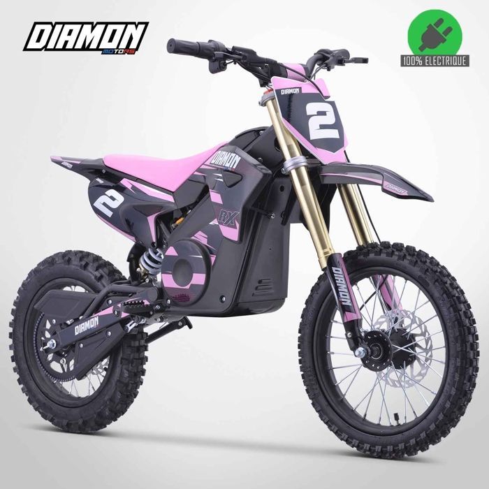 Kids Electric Motorcycle 1300W / ORION 1300W Motocross Bike / 14/12 / 2021 Edition / Pink