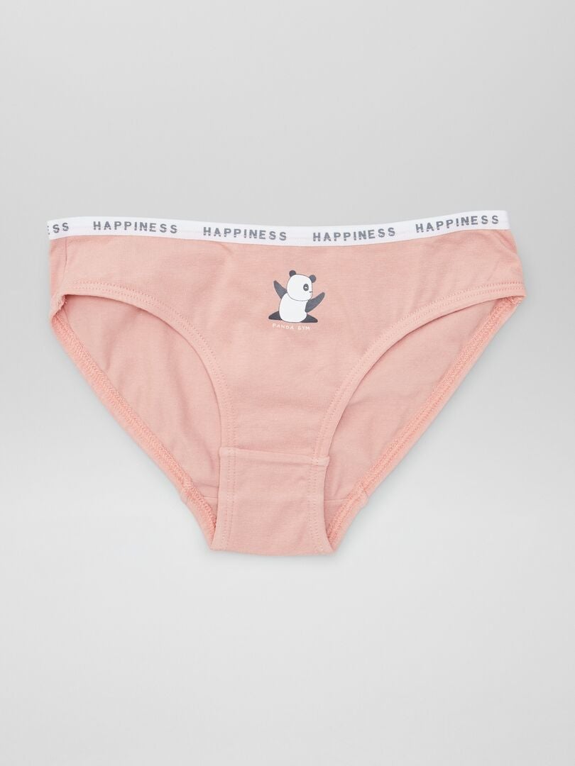 Conjunto de 4 calcinhas com estampa animal - ROSA