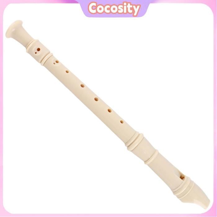 Flauta dulce Cocosity de 8 agujeros, clarinete ligero y portátil de ABS para instrumentos musicales, amarillo y blanco.