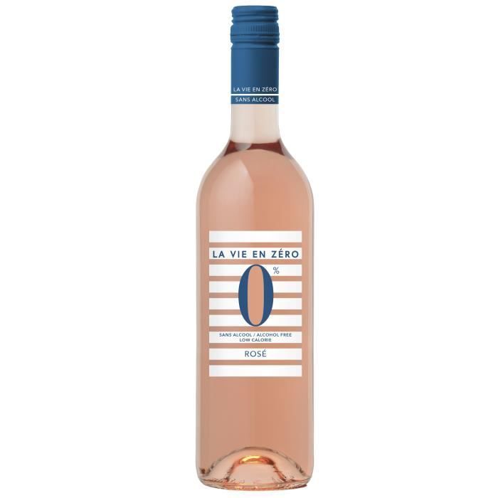 La Vie en Zéro Sans Alcool - Boisson à base de vin désalcoolisé - Rosé