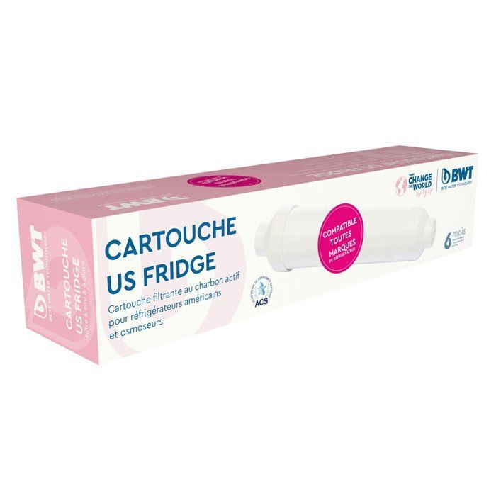 Cartuccia a carbone attivo - BWT - Universale per frigoriferi/sistemi ad osmosi inversa - 10 µm - Migliora il gusto - Elimina odori, cloro e pesticidi