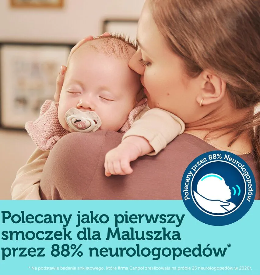 Canpol Smoczki silikonowe symetryzne, 6-18 mies., Różowe