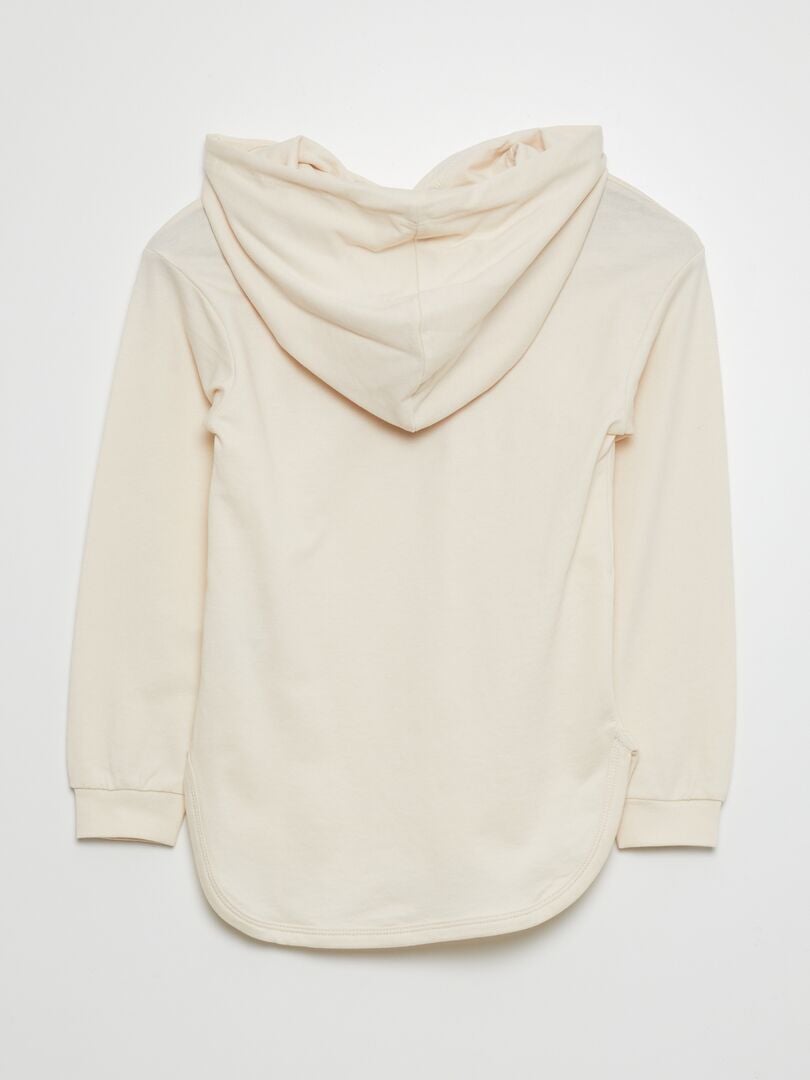 Camiseta estampada con capucha - BLANCA