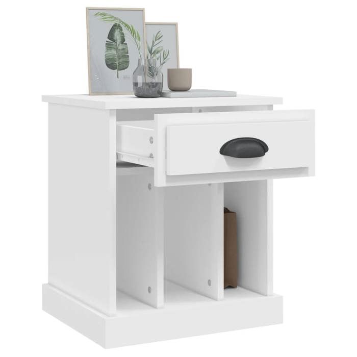 Tables de chevet - vidaXL - 2 pcs - Blanc - 43x36x50 cm