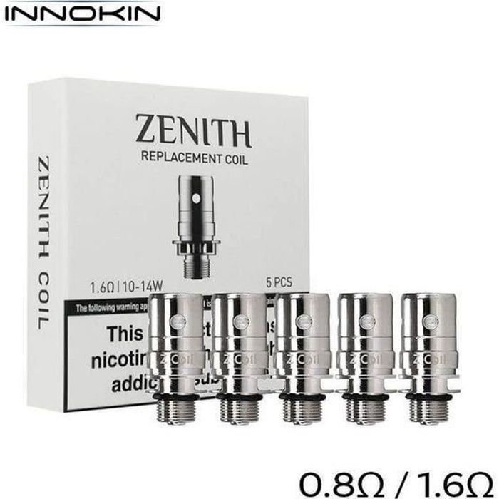 Resistenze Zenith o Zlide INNOKIN (vendute in confezioni da 5) - resistenza: 0,8 ohm