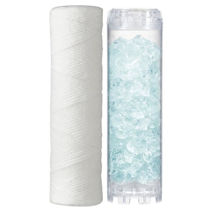 Kit de cartuchos anticalcário/anticorrosivo ORIA (silicofosfato) + cartucho anti-imperfeições (duração de 12 meses)