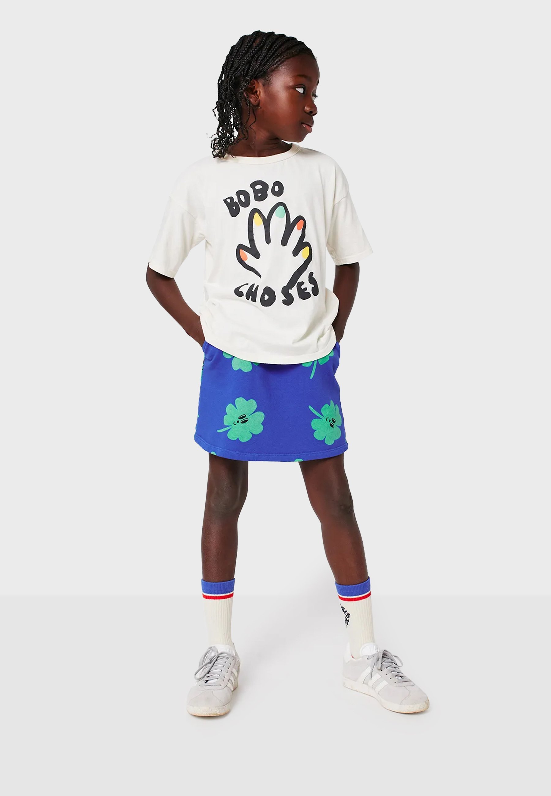 Bobo kiest voor FIVE UNISEX - T-shirt met print - gebroken wit