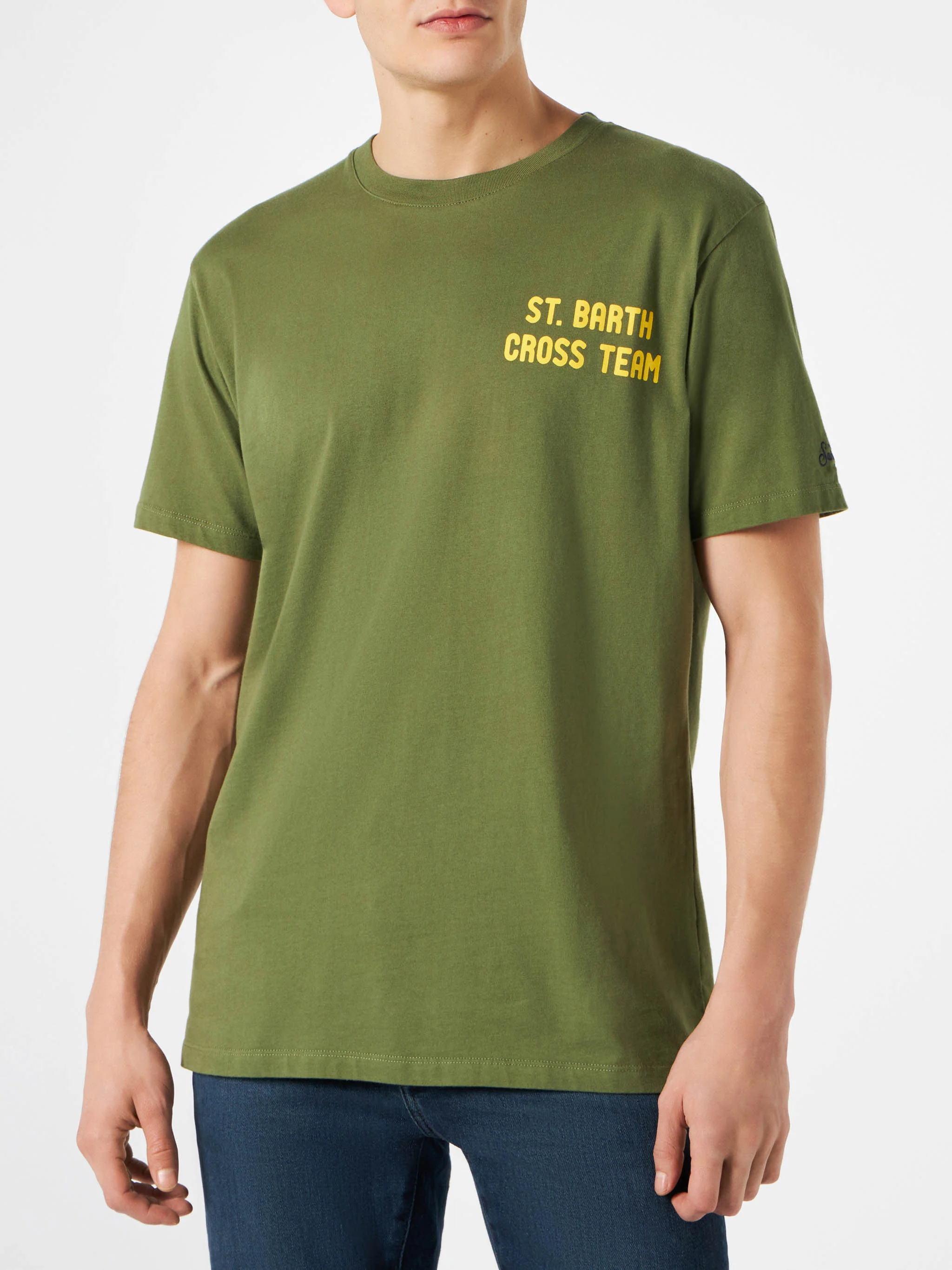 Groen T-shirt voor heren met Snoopy-print | PEANUTS™ SPECIALE EDITIE