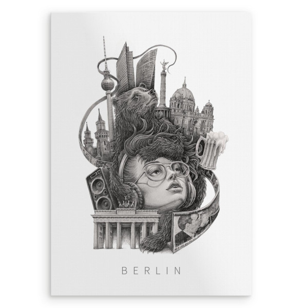 Plakat Berlin, niemiecki design 20x30 cm