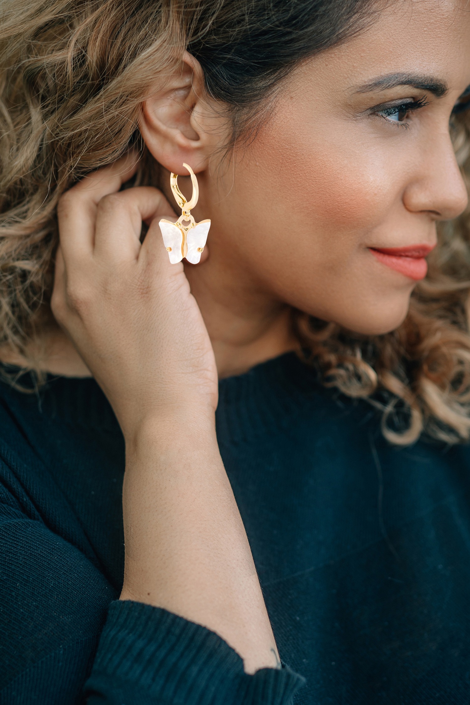 Heideman Boucles d'oreilles Papilio couleur or