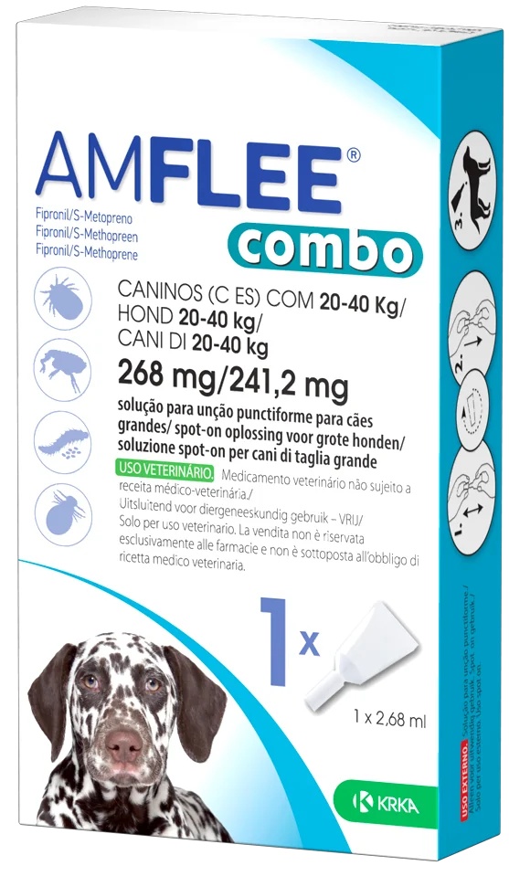 AMFLEE Amflee Combo 268 mg/241,2 mg honden (2040 kg) Krka 3 pipetten