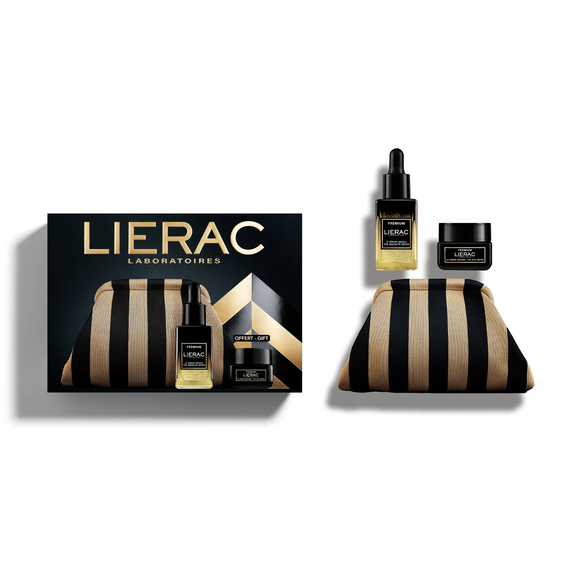 Premium Coffret Natale Siero + Premium Occhi + Pouch - Cofanetto Antirughe, Siero viso antirughe