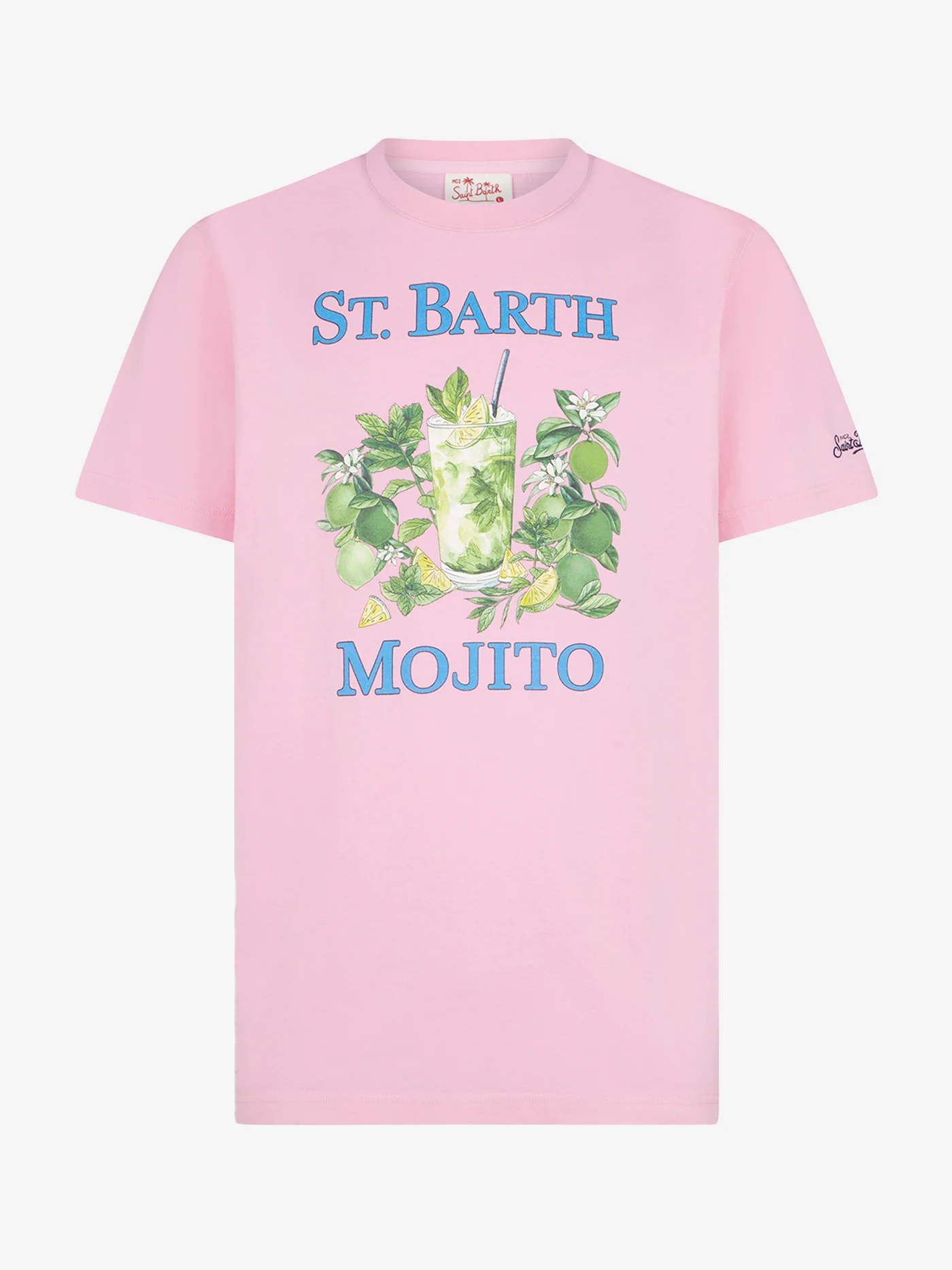 Heren katoenen T-shirt met St. Barth Mojito-print