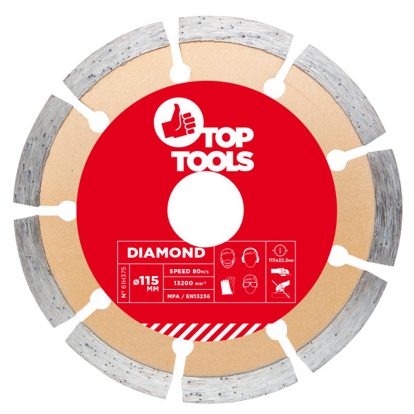 Tarcza diamentowa 115 x 22.2mm Top Tools 61H315