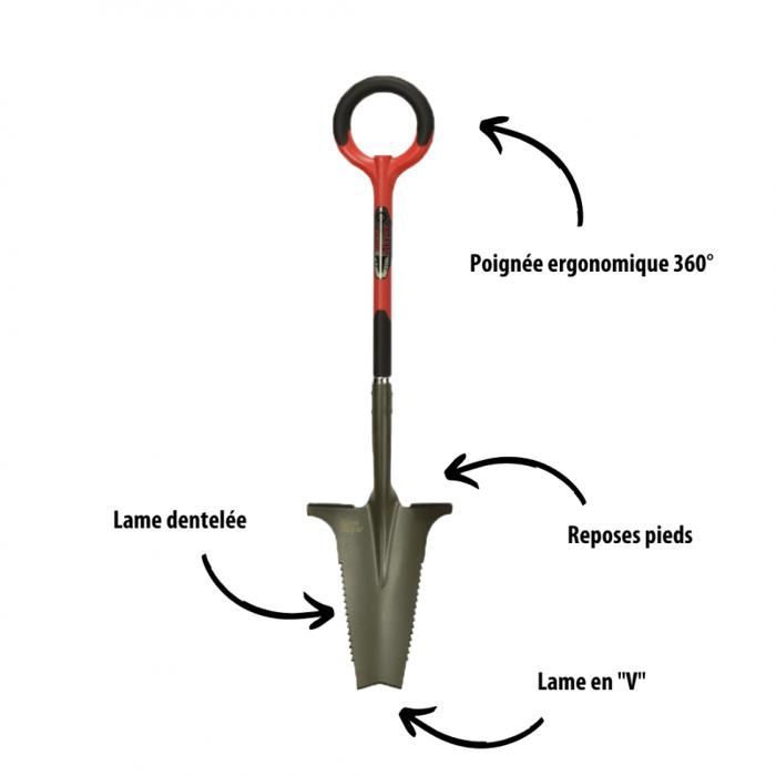 Rootslayer - VENTEO - Paquete RootSlayer™ - Rootslayer/Cuchillo de mano para tierra - Herramientas adicionales - Multifuncional/Ligero/Fácil de usar