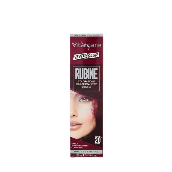 Vitalcare Vivid Color Semi-Permanente Haarfarbe Rubinrot 100 ml