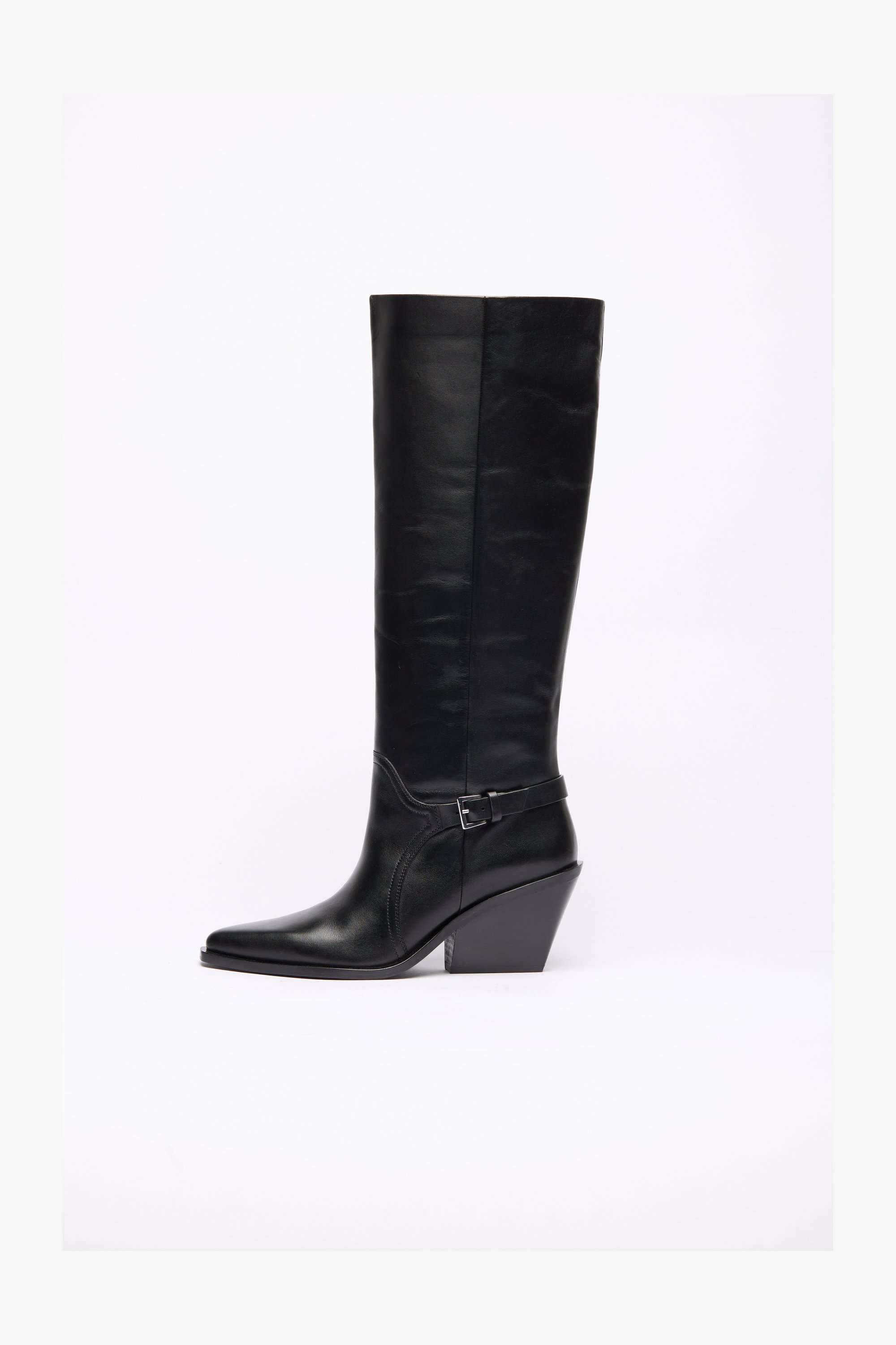 Zign Studio LEDER - Keilstiefel - schwarz