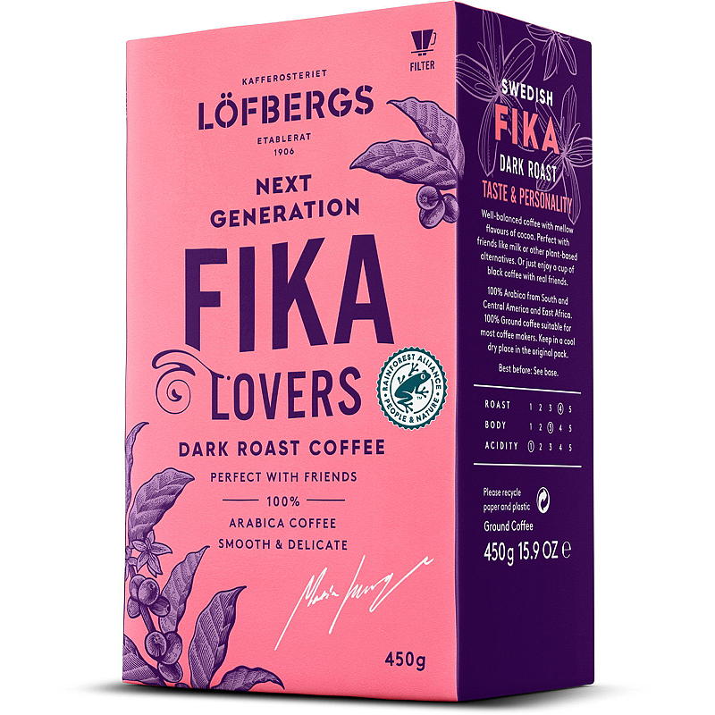 Löfbergs Caffè filtro macinato 450 g Fika NGCL Löfbergs