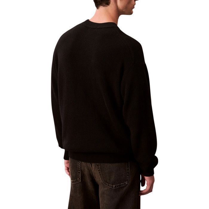 Pull Noir Homme Calvin Klein Jeans Waffle
