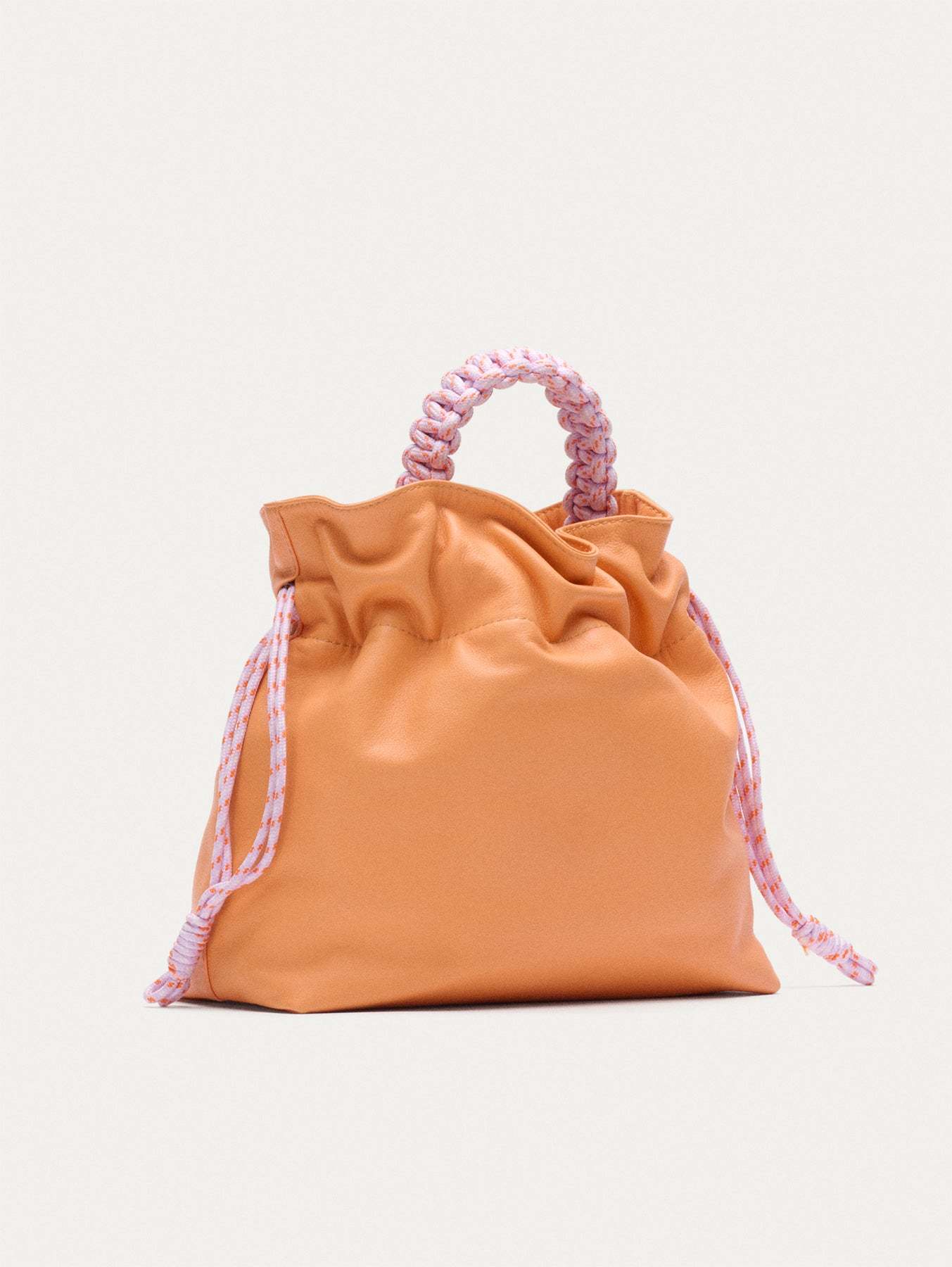 BOLSO CUERDAS PIEL COACHELLA MELOCOTON