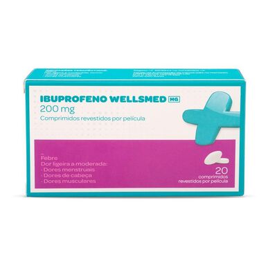 Tablety ibuprofenu Wells Med proti bolesti a horečce, 20 tablet.