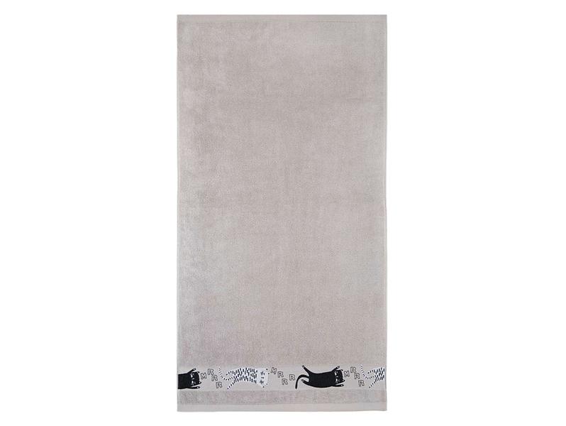 Ręcznik kąpielowy Koty 70x130 cm szary