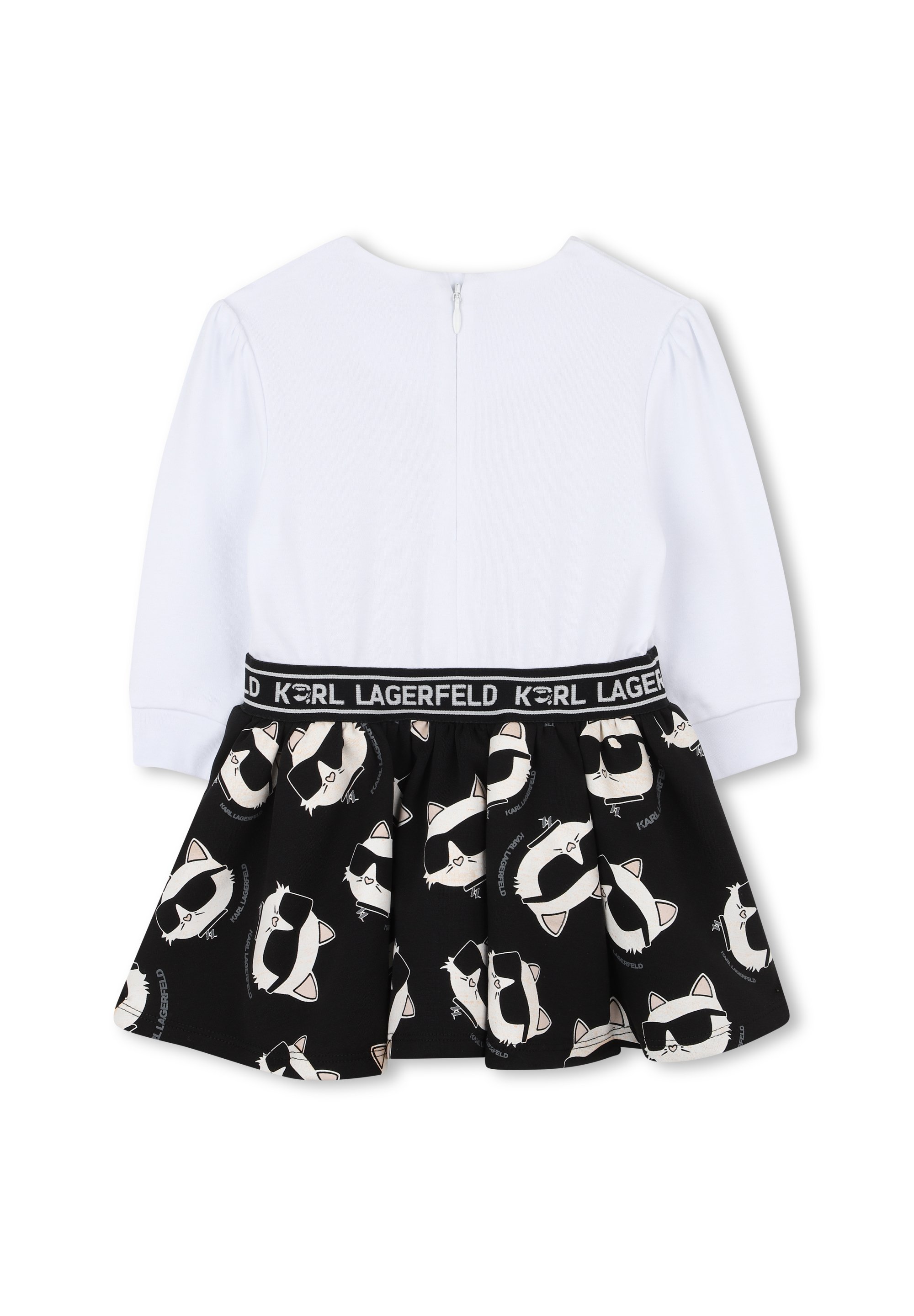 Abito in jersey KARL LAGERFELD KIDS - bianco/nero