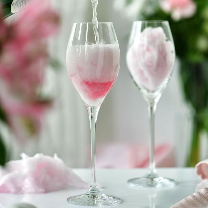 Krosno Petite Verre à Vin Prosecco en Cristal - Lot de 6 Verres - 300 ml - Collection Harmony - Lavable au Lave-Vaisselle