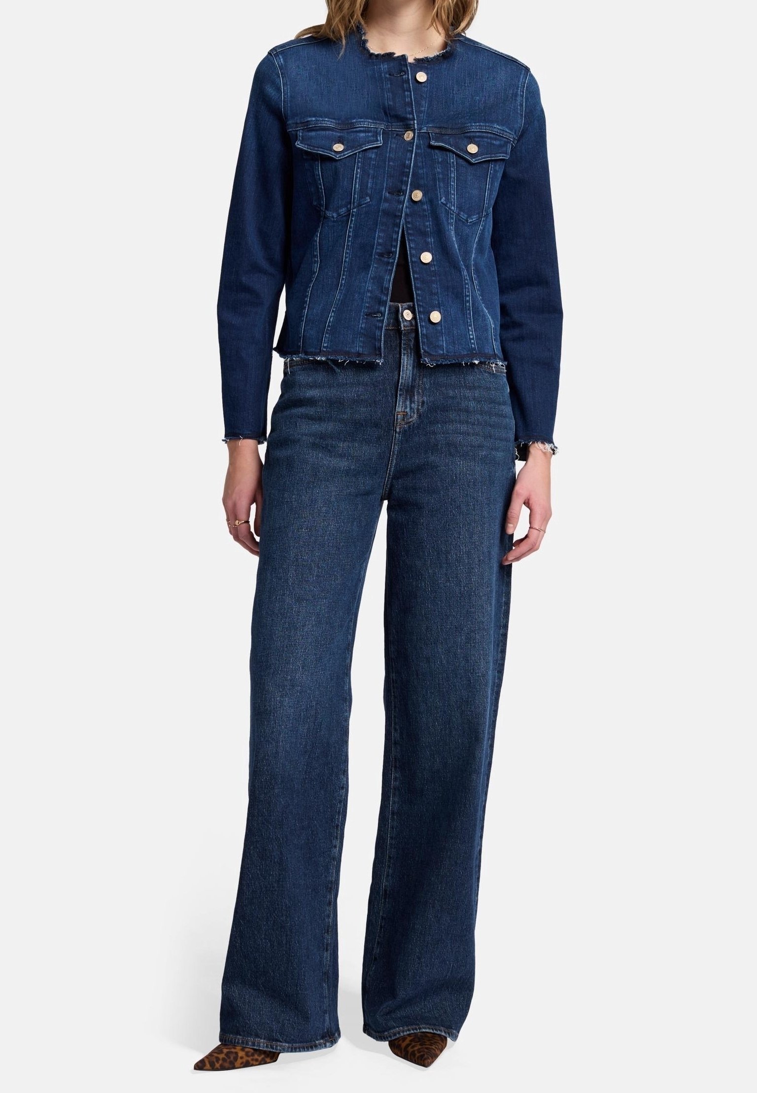 Veste en jean 7 for all mankind - bleu foncé