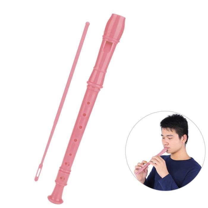 Clarinete infantil - OMABETA - Modelo rosa - 8 agujeros - Material ABS - Instrucciones incluidas