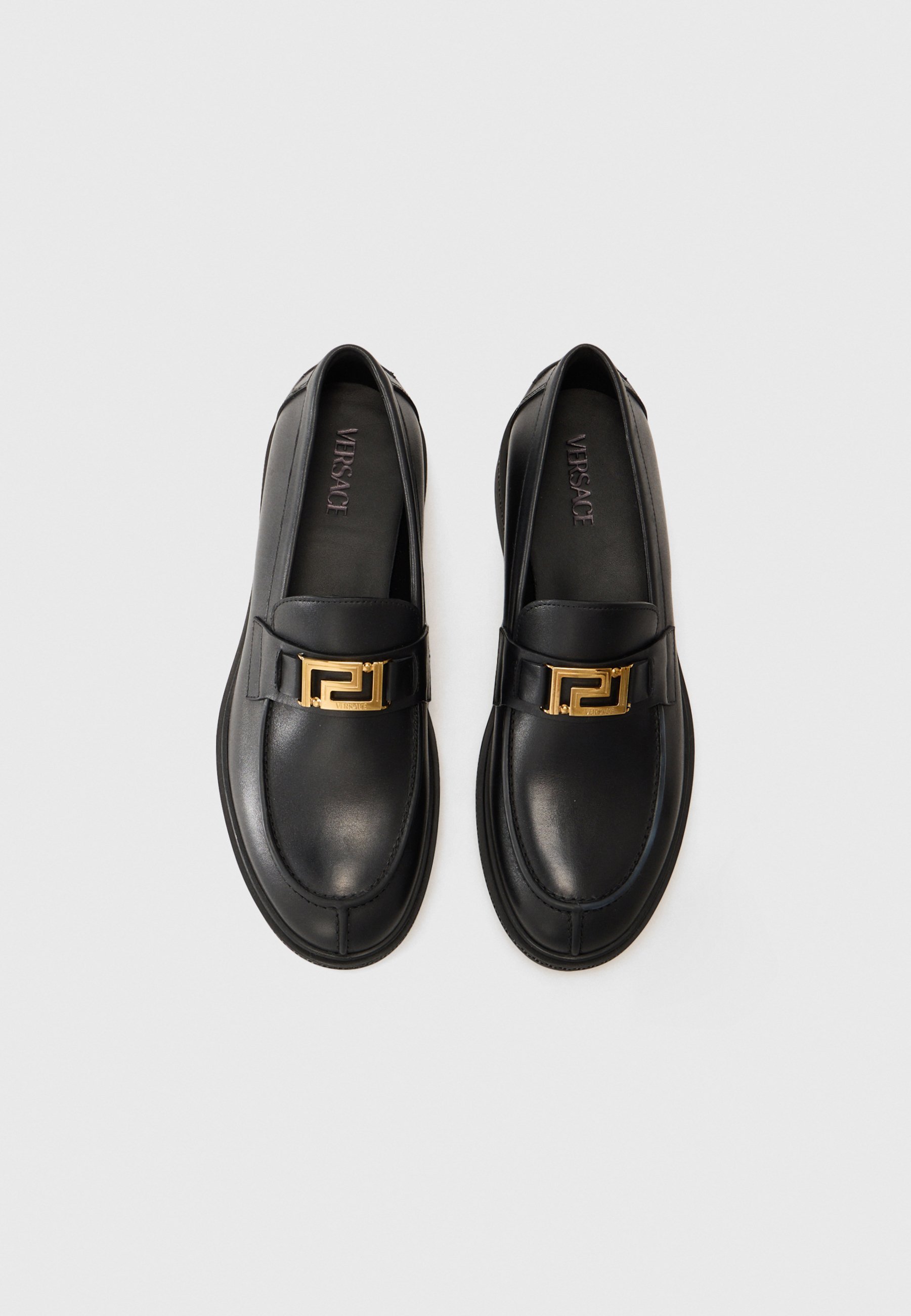 Półbuty Versace Slip-ons - czarno-złote