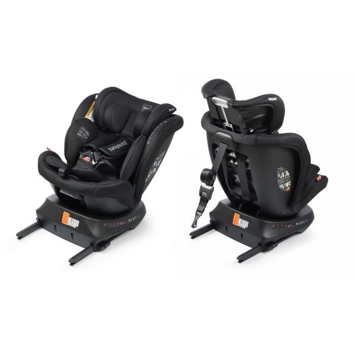 Silla de coche - BABYAUTO - RODIA - Grupo 0/1/2/3 - 40/150 cm - I-Size Plus - Isofix - Giratoria - Reclinable - Reductor - Negra